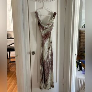 Zara tie dye off the shoulder cocktail dress